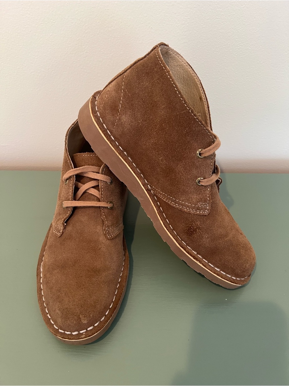 LL Bean Stonington Chukka Boots Womens 8.5 Brown Suede Leather Ankle Lace Up